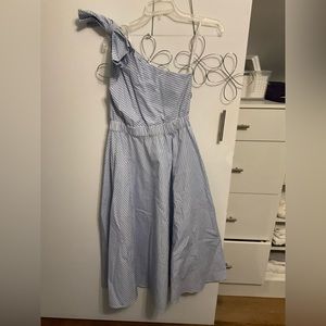 One shoulder cotton maxi dress